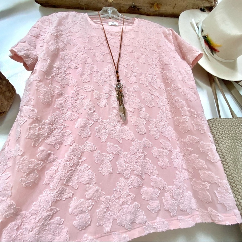 Wilfred DUSTY ROSE 🌹 burned out fabric boho blouse w prairie shabby chic vibe - Picture 6 of 10